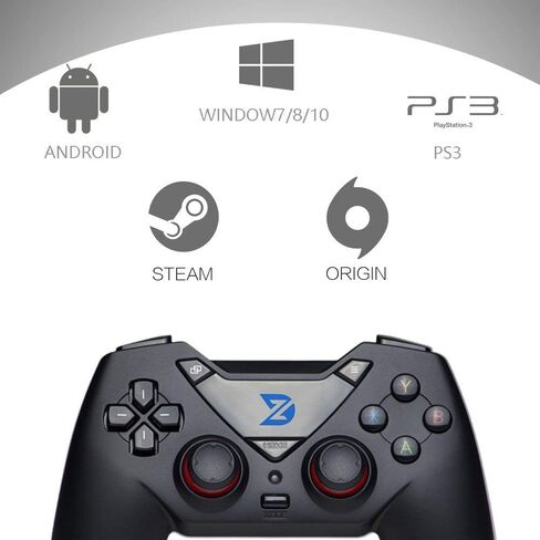 ZD-C Wired Gaming Controller USB Gamepad for PC(Windows XP/7/8/10) & Playstation 3 & Android & Steam (C-Black) (Renewed) in Saudi Arabia