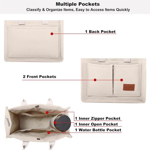 ALUWU Canvas Corduroy Tote Bag Casual Work Shoulder Handbags for Women Cute Purses in Kuwait