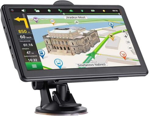 GPS Navigator للسيارة ، أحدث 2025 خريطة 7 بوصة تعمل باللمس GPS 256-16 جيجابايت ، إرشادات اتجاه الدوران الصوتي ، سرعة الدعم وتحذير الضوء الأحمر ، خريطة أمريكا الشمالية تحديث مجاني in Kuwait