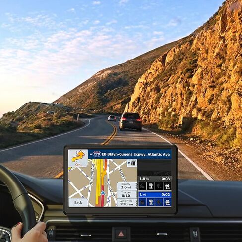 GPS Navigator للسيارة ، أحدث 2025 خريطة 7 بوصة تعمل باللمس GPS 256-16 جيجابايت ، إرشادات اتجاه الدوران الصوتي ، سرعة الدعم وتحذير الضوء الأحمر ، خريطة أمريكا الشمالية تحديث مجاني in Kuwait