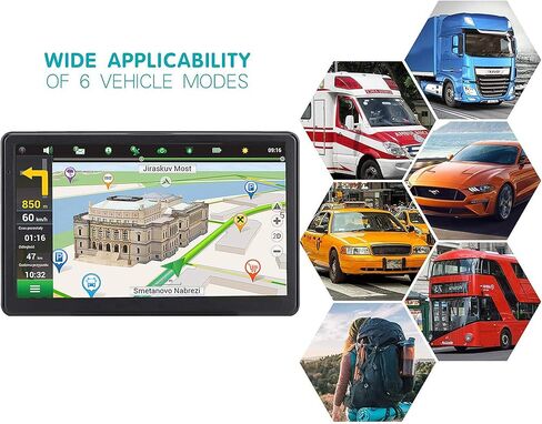 GPS Navigator للسيارة ، أحدث 2025 خريطة 7 بوصة تعمل باللمس GPS 256-16 جيجابايت ، إرشادات اتجاه الدوران الصوتي ، سرعة الدعم وتحذير الضوء الأحمر ، خريطة أمريكا الشمالية تحديث مجاني in Kuwait