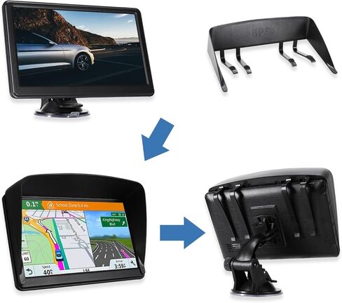 GPS Navigator للسيارة ، أحدث 2025 خريطة 7 بوصة تعمل باللمس GPS 256-16 جيجابايت ، إرشادات اتجاه الدوران الصوتي ، سرعة الدعم وتحذير الضوء الأحمر ، خريطة أمريكا الشمالية تحديث مجاني in Kuwait