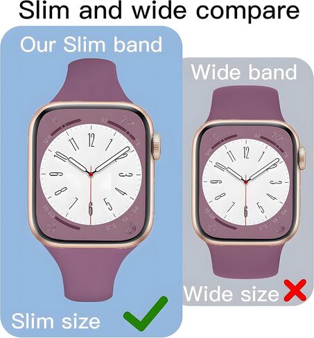 4 Pack Slim Watch Band متوافق مع Apple Watch Band 38mm 40mm 41mm ، Silicone Slim Sport Watch Band متوافق مع Iwatch Apple Watch Series Ultra 8 7 6 5 4 3 2 1 SE Women in Saudi Arabia