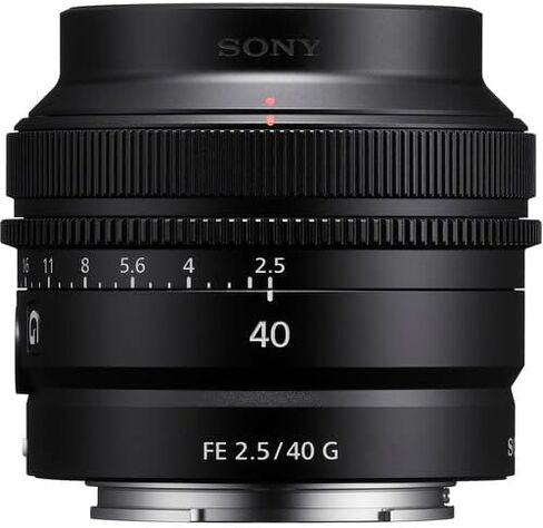 Sony Fe 40mm F/2.5 G Flaf Frame Lens Ultra Compact (SEL40F25G) + مجموعة مرشح العدسات + مجموعة العدسة + العدسة (متجددة) in Saudi Arabia