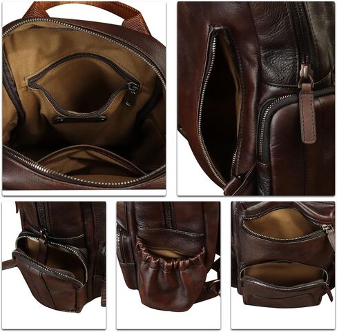 Genuine Leather Silng Bag for Men and Women Large Leather Sling Backpack Purse Crossbody Bag for Ipad Pro 12.9 inch in Kuwait