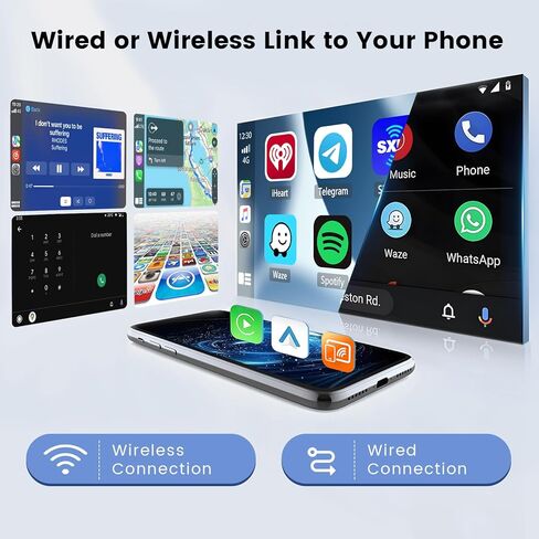 Hikity Android Car Stereo لـ Toyota Highlander 2000 2001 2002 2003 2004 2005 2006 2007 Radio 2+64g 9 inch touchscreen Car Radio Carplay Android Auto GPS Navigation WiFi Bluetooth FM EQ Camera in Saudi Arabia
