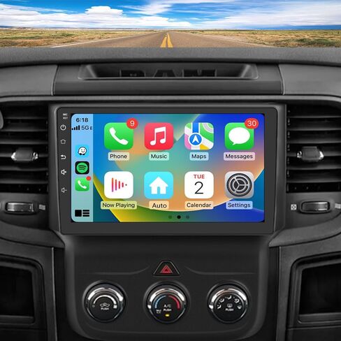 4G+64G QUALCOMM CAR Stereo for Dodge RAM 1500 2500 3500 2013 2014 2015 2017 2017 Android 13 with Carroid Auto Bluetooth GPS WiFi in Kuwait