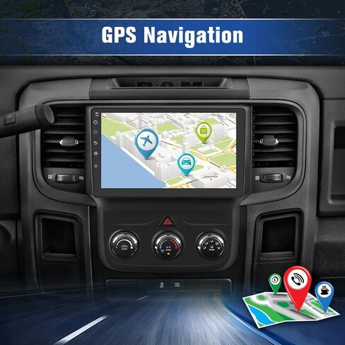 4G+64G QUALCOMM CAR Stereo for Dodge RAM 1500 2500 3500 2013 2014 2015 2017 2017 Android 13 with Carroid Auto Bluetooth GPS WiFi in Kuwait