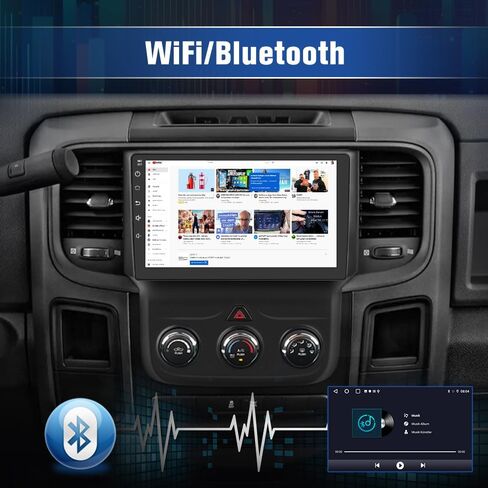 4G+64G QUALCOMM CAR Stereo for Dodge RAM 1500 2500 3500 2013 2014 2015 2017 2017 Android 13 with Carroid Auto Bluetooth GPS WiFi in Kuwait
