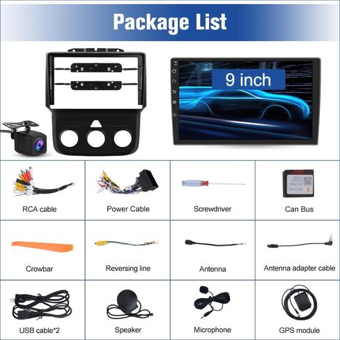 4G+64G QUALCOMM CAR Stereo for Dodge RAM 1500 2500 3500 2013 2014 2015 2017 2017 Android 13 with Carroid Auto Bluetooth GPS WiFi in Kuwait