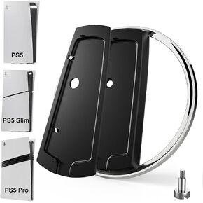 Vertical Stand for PS5, PS5 Pro, PS5 Slim, Base for PlayStation 5, Pro, Slim CFI-1000, CFI-2000 with Screw, Anti-Rollover and Anti-Slip, Stable Gaming Console