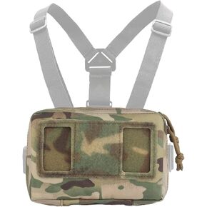 Tactical Vest Phone Holder Plate Carrier Pouch - for Plate Carrier Vest Attachments Phone Chest Mount Pouch - Folding Navigation Panel Specialized Outer for EDC and Outdoor Activities