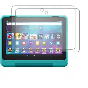 Qjin Tempered Glass Screen Protector for New Fire HD 8 Kids Pro & Fire HD 8 Kids tablet - 2024 release, 2 Pack