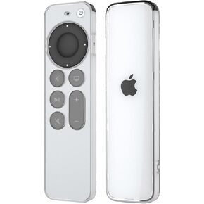 Remote Protective Case Compatible with Apple TV 4K / HD Siri Remote 3rd / 2nd Generation (2022/2021), Anti-Slip/Drop-Proof/Dust-Proof TPU Remote Controller Cover - Clear