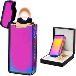 Rechargeable Electric Lighter,Windproof USB Arc Lighter with Safe Design,Vintage Style High-Power Encendedor for Candles,BBQs,and More,Durable & Portable Electric Lighters Rechargeable(Frosted Black)