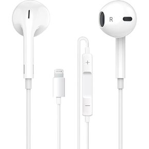 Headphones for iPhone Wired Earbuds with Built-in Microphone & Volume Control Nosie Reduction Lightning Earphones Compatible with iPhone 14/13/12/11/XR/XS/X/8/7/SE/Pro/Pro Max