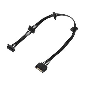 MECCANIXITY 15 Pin Serial ATA Power Cable 1 to 4 Serial Interface Power Extension Cable Female to Male Hard Disk Splitter Cable