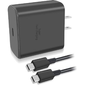 45W USB-C Type C Super Fast Charging Wall Charger and 5Ft USB C to USB C Fast Charging Cable for Samsung Chromebook XE513C24 XE510C24 XE350XBA XE525QBB USB Type C Galaxy S22 Ultra S23 S21 S20 Ultra