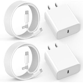 iPhone 16 Pro Charger Fast Charging 10 FT, 2 Pack PD 20W USB C Wall Charger with 10FT USB C to C Cable Cord for iPhone 16/16 Plus/16 Pro/16 Pro Max/15/15 Plus/15 Pro Max/15 Pro Max, iPad Pro