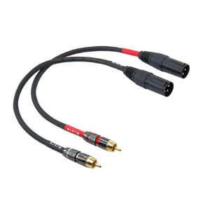 Suanqi RCA to XLR Cable, XLR Male to RCA Male Cable, RCA Male to XLR Male HiFi Audio Cable, 4N OFC 20AWG Shielded Twisted Pair Oxygen-Free Copper Braid Conductors, 2Pack (3FT).