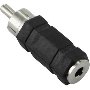 InstallerParts RCA Plug to 3.5mm (1/8") Mono Jack Adapter – Black – Well-Constructed