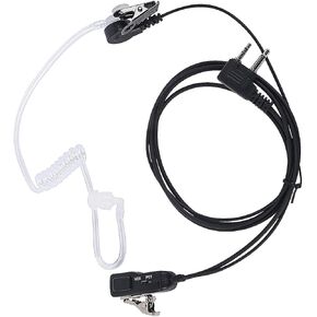Walkie Talkie VOX Ear Piece Mic Microphone Headset Transparent Security Earpiece Radio Accessories for Midland lxt600vp4 avp1 avph3 avph5 gxt1050vp4 lxt630vp3 gxt1000vp4 gmrs(Wired)