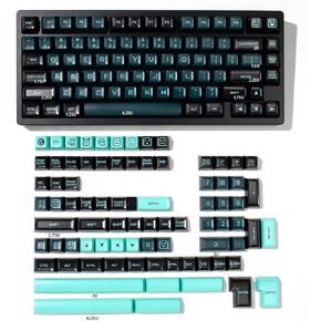 Doubleshot SA Keycaps 160 Keys Monster Green Keycaps Set Fit for 61/64/75/87/104/108 Cherry Mx Switches Mechanical Keyboards
