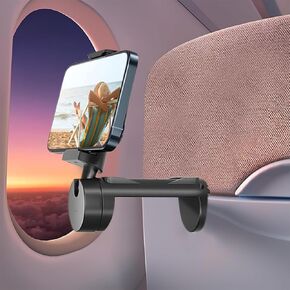 GottaHaveit – Airplane Phone Holder Mount – Universal Hands-Free Travel Phone Holder for Airplane Seat Back (Black) (1)