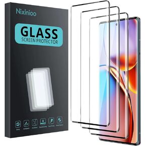 3 Pack Tempered Glass Screen Protector for Motorola Moto Edge+ / Plus 2023, Anti-Fingerprint, 9H Hardness, Scratch Resistant, 3D Curved Tempered Glass Film, HD Clear