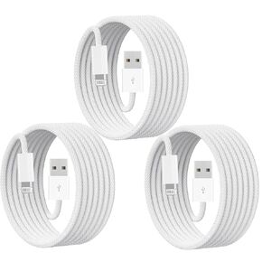 iPhone Charger 3pack 6.6FT Apple MFi Certified Long Lightning Cable Fast Charging Nylon Braided USB Charging Cable High Speed Transfer Cord Car Cable for iPhone 14 13/12/11/SE/XR/XS/X/8/7/6S/Airpods