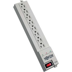 Tripp Lite 8 Outlet Surge Protector Power Strip, 8ft Cord, Right Angle Plug, $35,000 INSURANCE (SK6-6)