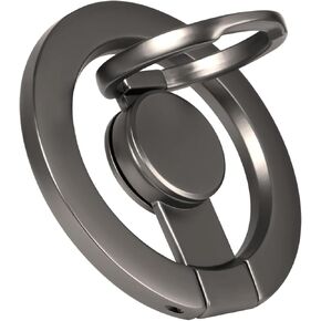 [2025 Upgraded] Fidget Spinner Magnetic Phone Grip - Mag safe Fidget Rings Cell Phone Holder and Kickstand for iPhone 16/15/14/13/12, 180° Flip Finger Grip Stand for Desk, Spinning Phone Holder