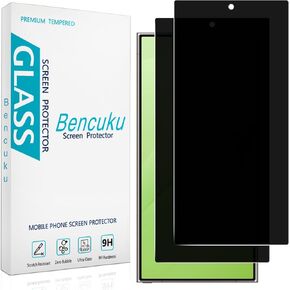 (2 Pack) Privacy Screen Protector for Samsung Galaxy S25 Ultra Anti Spy Tempered Glass, Support Fingerprint Unlock, Anti Scratch, Bubble Free
