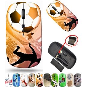 maizi Wireless Mouse for Laptop Chromebook Computer, Wireless Mice Image ID: 26542900 Abstract Soccer or fo Portable 2.4G with USB Receiver Made in USA