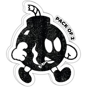 IMPERIAL VIBES – Angry Bomb Sticker – Vinyl Sticker for Car, Truck, and Van – Indoor and Outdoor Use for Laptop – Waterproof Decal for Watercooler and Water Bottle – Removable Window Decal - Imp 95