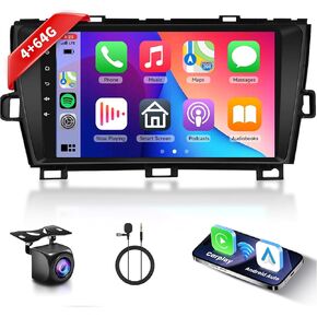 [4G+64G] Sterroid Car Stereo لـ Toyota Prius 2010-2015 مع رابط مرآة Auto Auto Carplay اللاسلكي ، شاشة Hodozzy 9 بوصة مع GPS ، رابط المرآة ، البلوتوث ، WiFi ، 32EQ ، FM/RDS Radio Radio in Kuwait