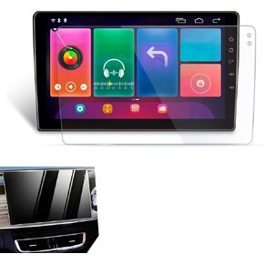 1 PC Car Central Control Display Protector, 9" HD Anti-Blue Light Anti-Scratch Tempered Glass Ultra-Thin Film for Sensitive Touch Screen Protection Film, Fits for Most Cars (Transparent)