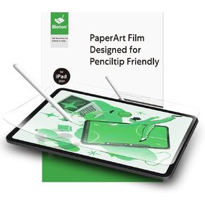Bioton 2 Pack Paper Nano Screen Protector Compatible with iPad Pro 11 Inch 2024 (M4), Paper Nano-Texture Film, Nib Friendly, Anti-Glare, Touch Sensitivity, Suitable for Drawing