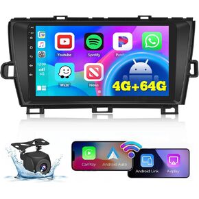 [2+64GB] Inefala for Toyota Prius 2010-2015 (LHD) Android Car Radio Stereo with Wireless Carplay Android Auto, 9 Inch HD Touchscreen with GPS WiFi BT FM/RDS EQ SWC 26UI Backup Camera MIC