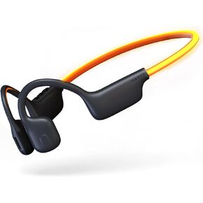 سماعات Havit Light Open Open Ear LED Beacon String التوصيل الهوائي سماعات الرأس اللاسلكية التي تعمل على سماعات الرأس مع باس قوي 16.2 مم ، وقت اللعب 16H ، IPX5 ، Bluetooth 5.3 ، وزن 24 جرام ، MP3