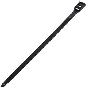 Panduit HV9100-C0 Hyper-V In-Line Cable Tie, Weather Resistant Nylon 6.6, 160lbs Min Tensile Strength, Black, 3.90" Max Bundle Diameter, 0.076" Thickness, 0.350" Width, 14.4" Length (Pack of 100)