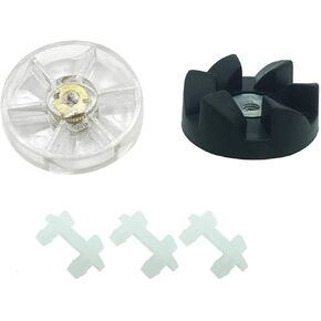 Rubber Blade Gear & Top Base Gear with Shock Pad Replacement for NutriBullet 600W 900W Blender NB-101B NB-101S NB-201 (1 Set)
