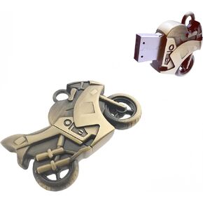 64GB Strong Metal Motorcycle USB Flash Drive Memory Stick Pendrive Champagne