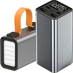 100W Portable Charger Power Bank 50000mAh Fast Charging USB C Phone External Battery Pack Power Bank, 4 Dual Outputs 4 Dual Inputs LED Display Mobile Phone Portable Power Banks for Travel Camping