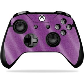 MightySkins Glossy Glitter Skin for Microsoft Xbox One X Controller - Purple | Protective, Durable High-Gloss Glitter Finish | Easy to Apply, Remove, and Change Styles | Made in The USA