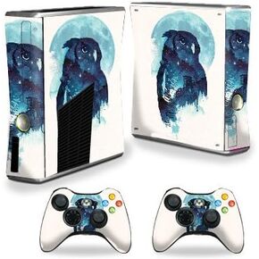 MightySkins Skin Compatible with X-Box 360 Xbox 360 S Console - Midnight Owl | Protective, Durable, and Unique Vinyl Decal wrap Cover | Easy to Apply, Remove, and Change Styles | Made in The USA