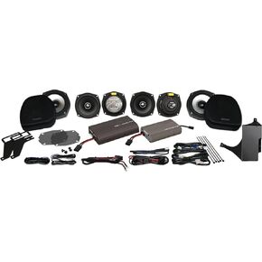 Hogtunes Ultra 6 Pack-XL مع مكبرات الصوت المزدوجة 425 Watts ، سلسلة XL 5.25 "أمامية ، 5.25" خلفية ، و 7 "مكبرات صوت منخفضة (6 عبوات) ، تناسب الدراجات النارية 1998-2013 Harley-Davidson