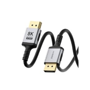 Hagibis 8K DisplayPort 1.4 Cable, 8K@60Hz 4K@240Hz 2K@360Hz DP Cable 32.4Gbps, Braided High Speed Dynamic HDR 3D DisplayPort Cable for Gaming Monitor Graphics Card PC TV (5FT)