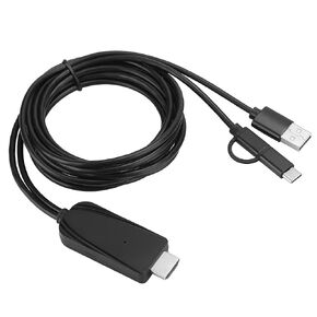 Tgoon Screen Mirroring Cable, Support for Miraplug APP USBC to HDMI Easy to Carry Plug and Play Same Screen Cable Sturdy and for Projector for Office