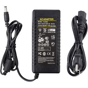 9V 5A Power Supply, COOLM 9V 5A Power Adapter 45W DC 9V5A 5000ma AC 110V-240V Transformers Interface 5.5 x2.5mm for LED Strip Lights